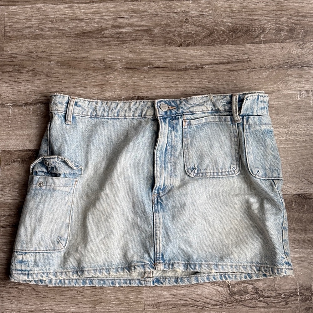 Zara Light Blue Denim Mini Skirt